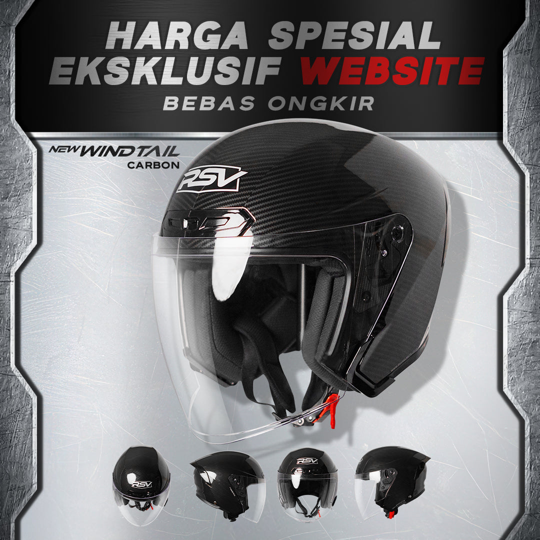 RSV NEW WINDTAIL CARBON GLOSSY SINGLE VISOR