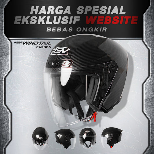 RSV NEW WINDTAIL CARBON GLOSSY SINGLE VISOR