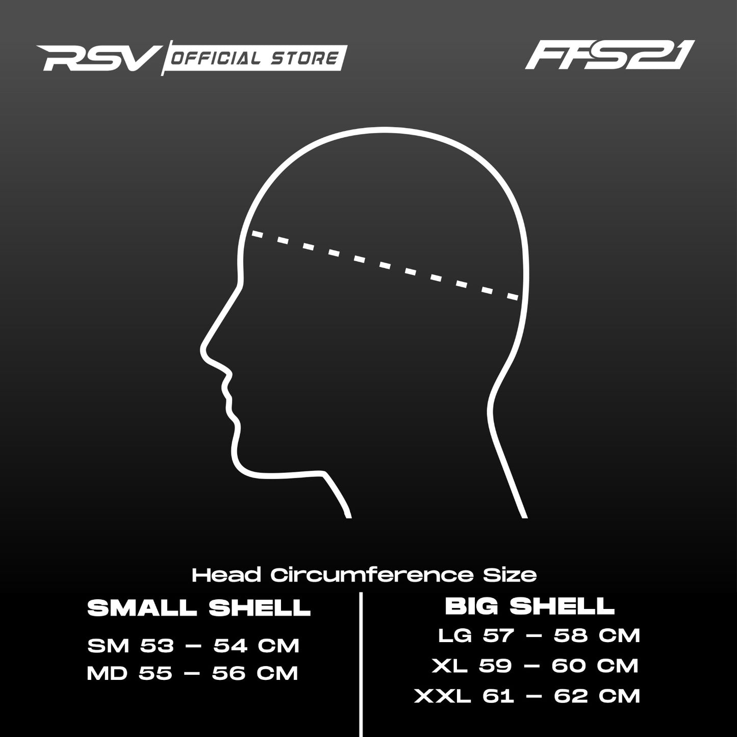 HELM RSV FFS21 BLACK & YELLOW