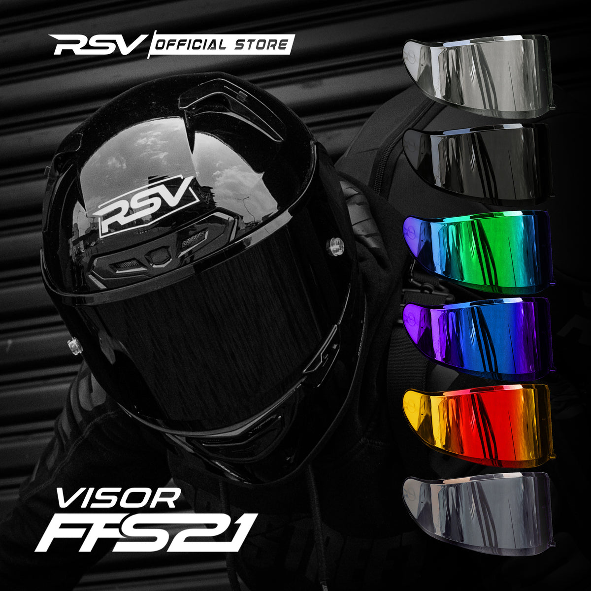Visor FFC21 & FFS21 Series ( Clear, Light Smoke, Dark Smoke & Iridium Silver )