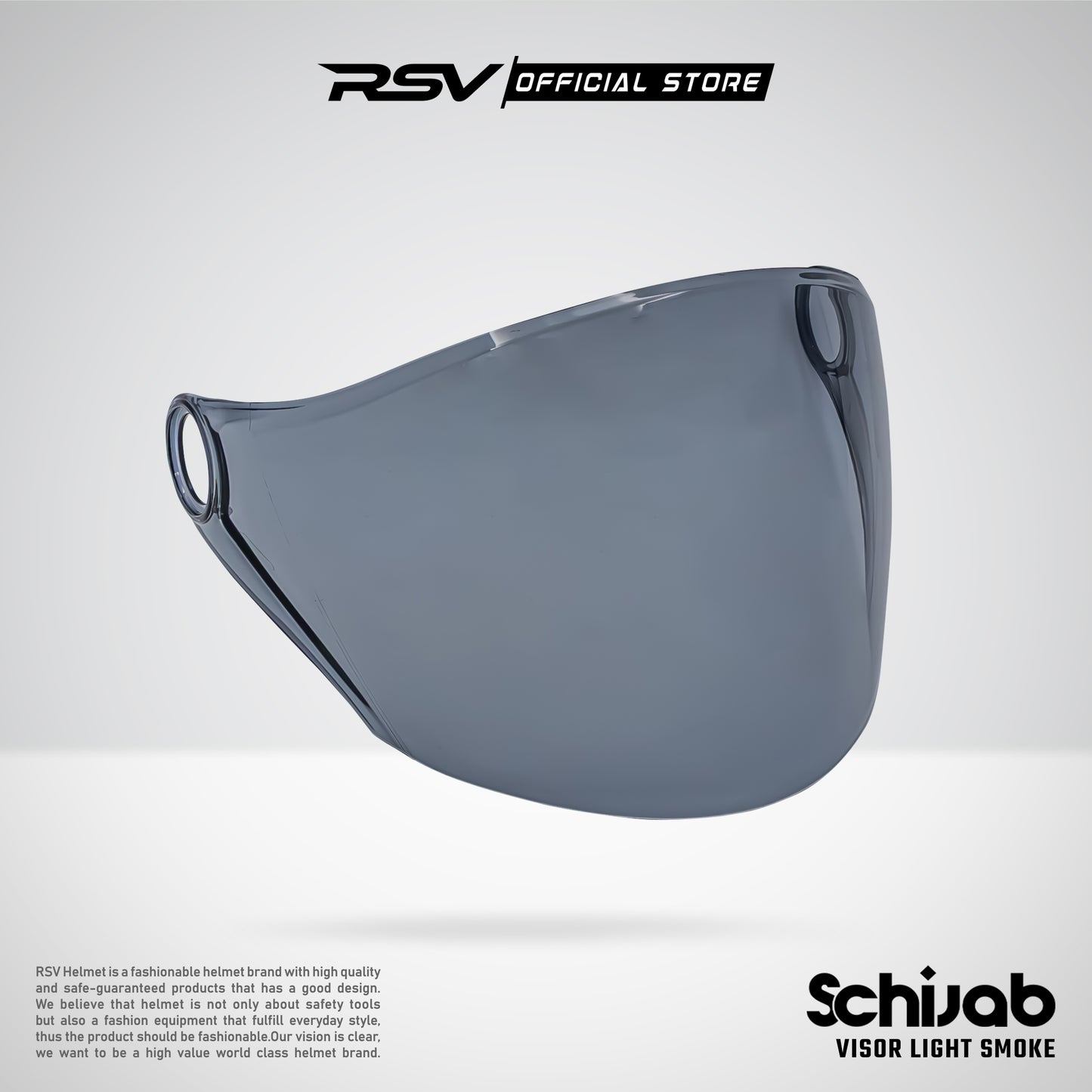 RSV X TVS Visor SC Hijab Original - Kaca Helm RSV Helm Hijab [Visor Clear & Light Smoke) | Motorcycle