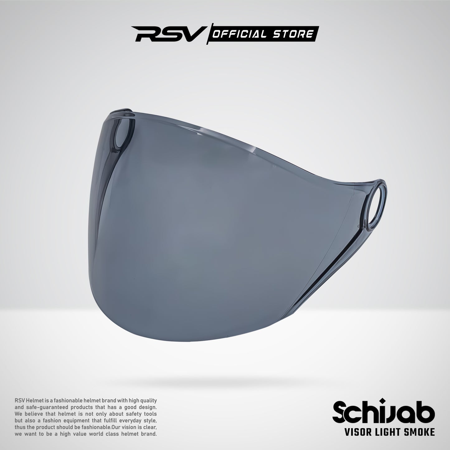 RSV X TVS Visor SC Hijab Original - Kaca Helm RSV Helm Hijab [Visor Clear & Light Smoke) | Motorcycle