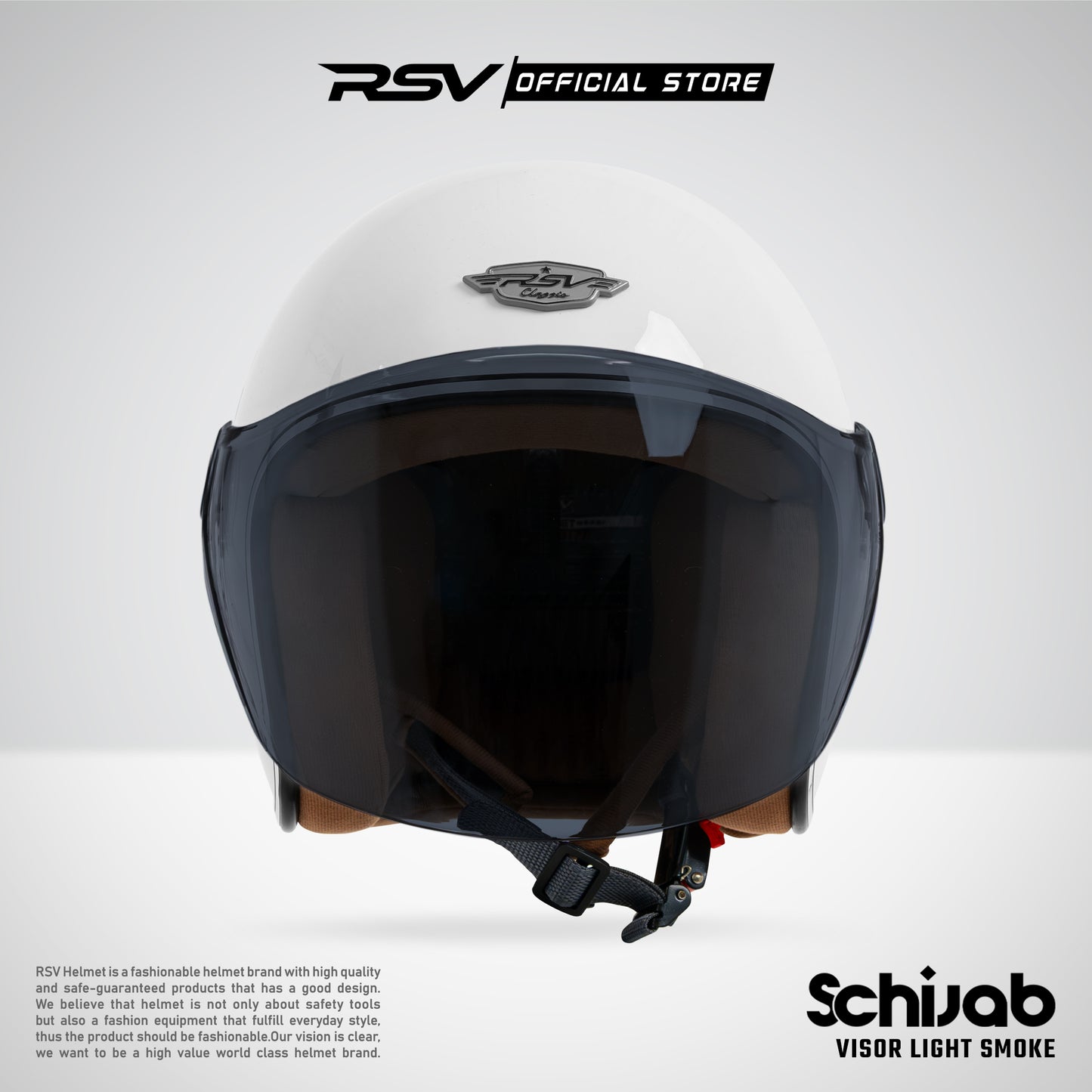 RSV X TVS Visor SC Hijab Original - Kaca Helm RSV Helm Hijab [Visor Clear & Light Smoke) | Motorcycle
