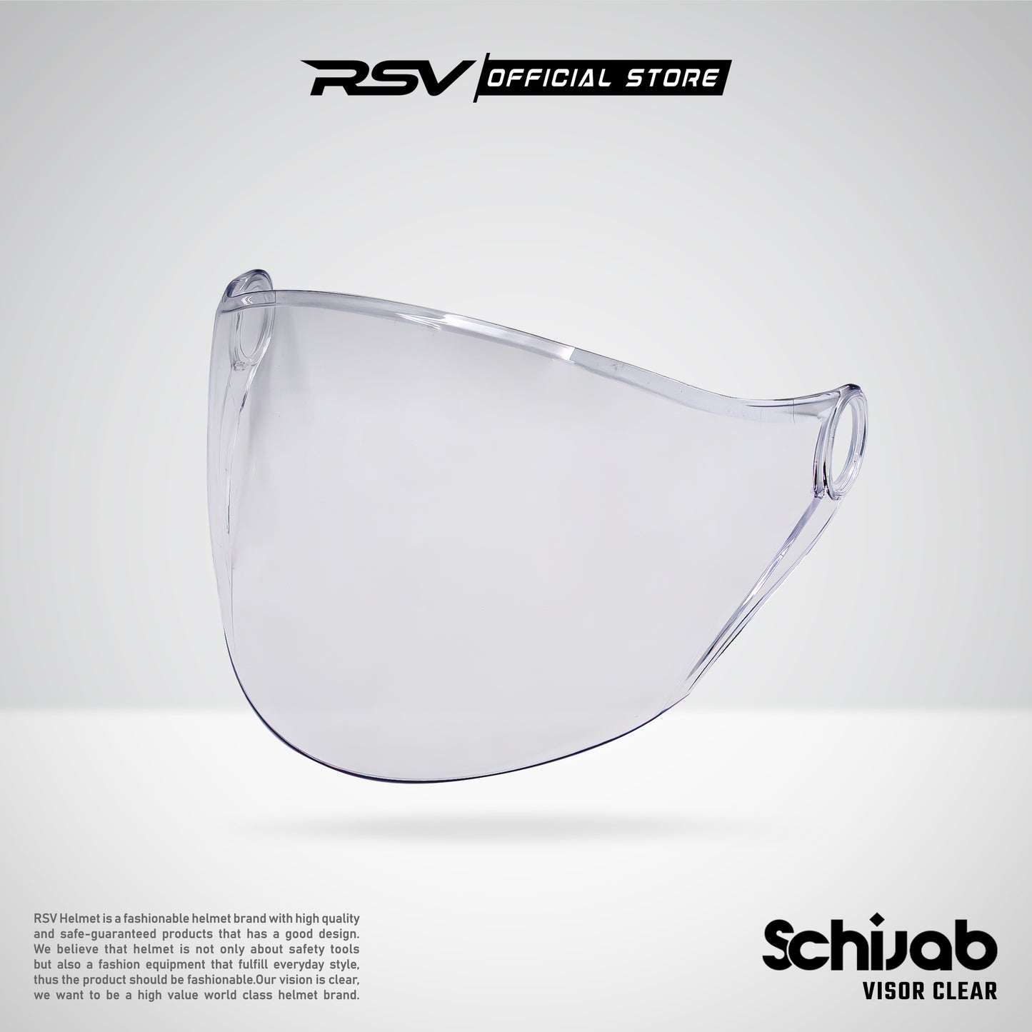 RSV X TVS Visor SC Hijab Original - Kaca Helm RSV Helm Hijab [Visor Clear & Light Smoke) | Motorcycle
