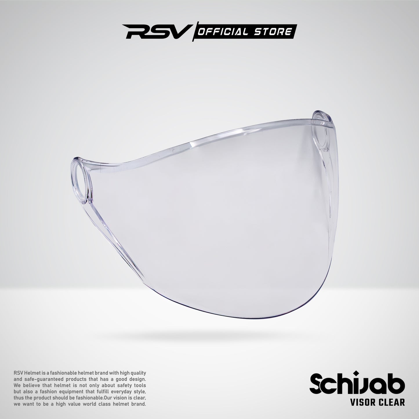 RSV X TVS Visor SC Hijab Original - Kaca Helm RSV Helm Hijab [Visor Clear & Light Smoke) | Motorcycle