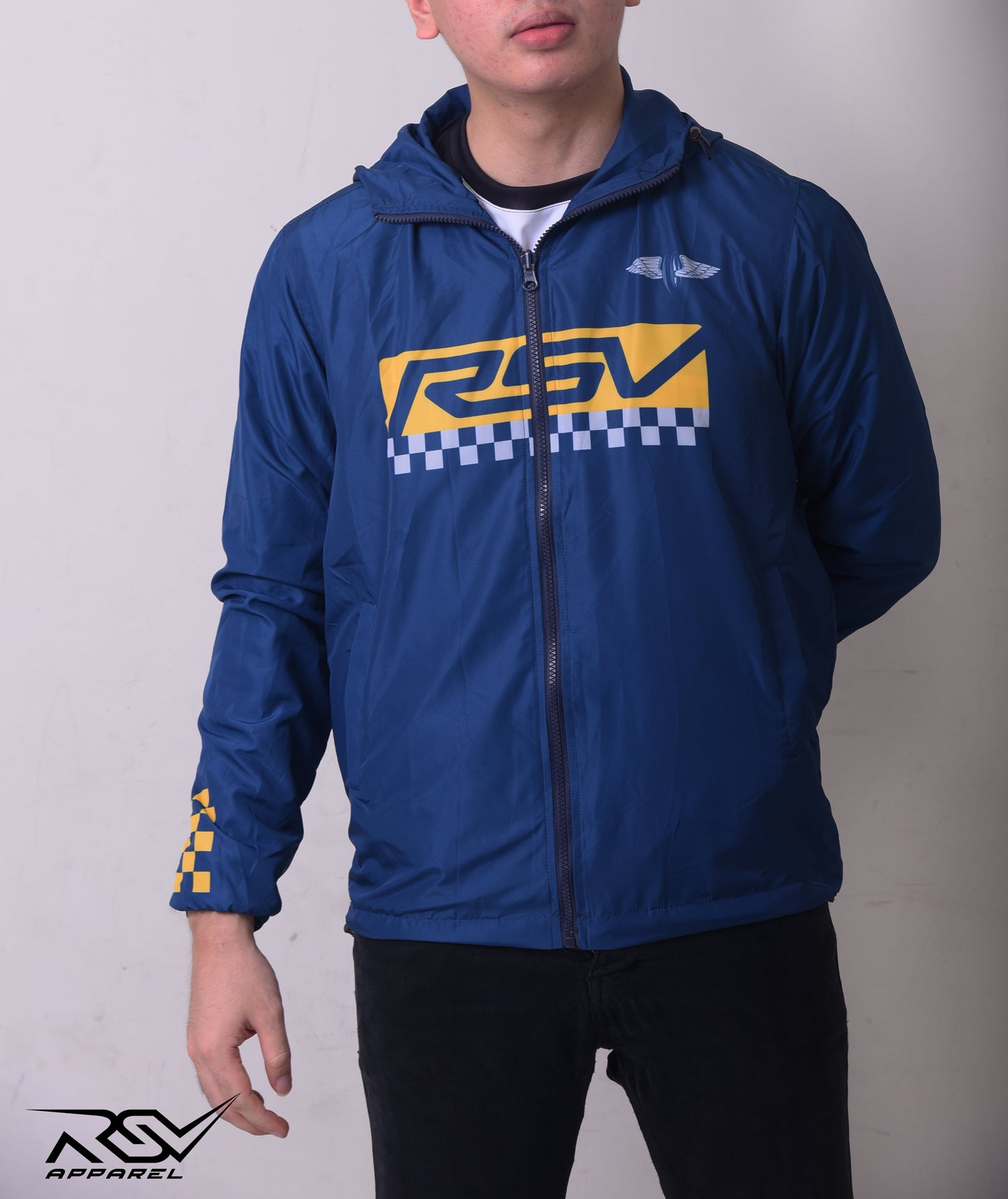 JAKET RSV TYPO BLUE