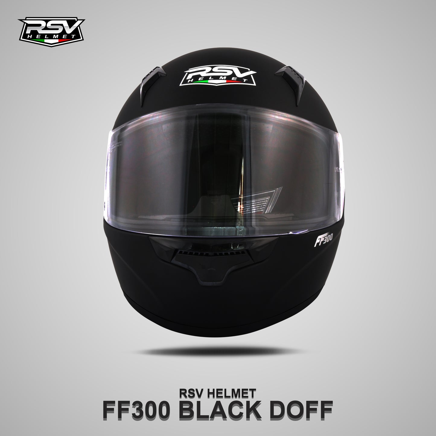 RSV FF300 BLACK DOFF BUNDLING WITH VISOR DARKSMOKE / IRIDIUM SILVER