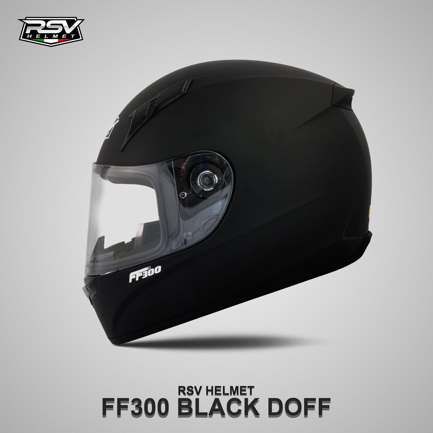 RSV FF300 BLACK DOFF BUNDLING WITH VISOR DARKSMOKE / IRIDIUM SILVER