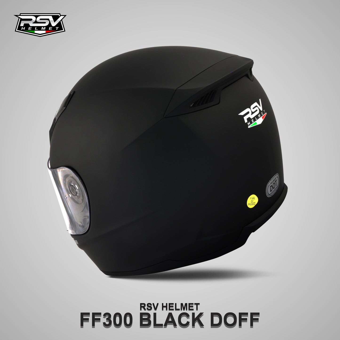 RSV FF300 BLACK DOFF BUNDLING WITH VISOR DARKSMOKE / IRIDIUM SILVER