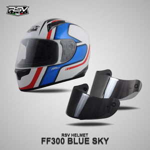 RSV FF300 BLUE SKY BUNDLING WITH VISOR DARKSMOKE / IRIDIUM SILVER