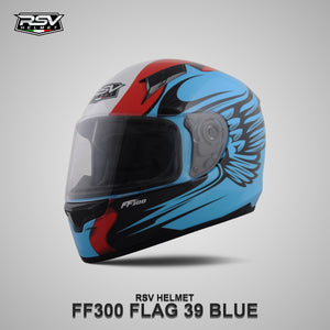 RSV FF300 FLAG39 BLUE BUNDLING WITH VISOR DARKSMOKE / IRIDIUM SILVER
