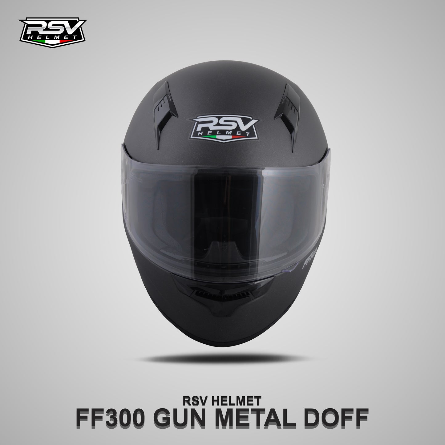 RSV FF300 GUNMETAL DOFF BUNDLING WITH VISOR DARKSMOKE / IRIDIUM SILVER