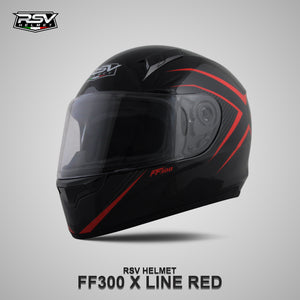 RSV FF300 X LINE RED BUNDLING WITH VISOR DARKSMOKE / IRIDIUM SILVER