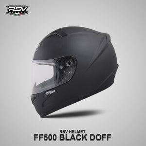 RSV FF500 BLACK DOFF BUNDLING WITH VISOR DARKSMOKE / IRIDIUM SILVER