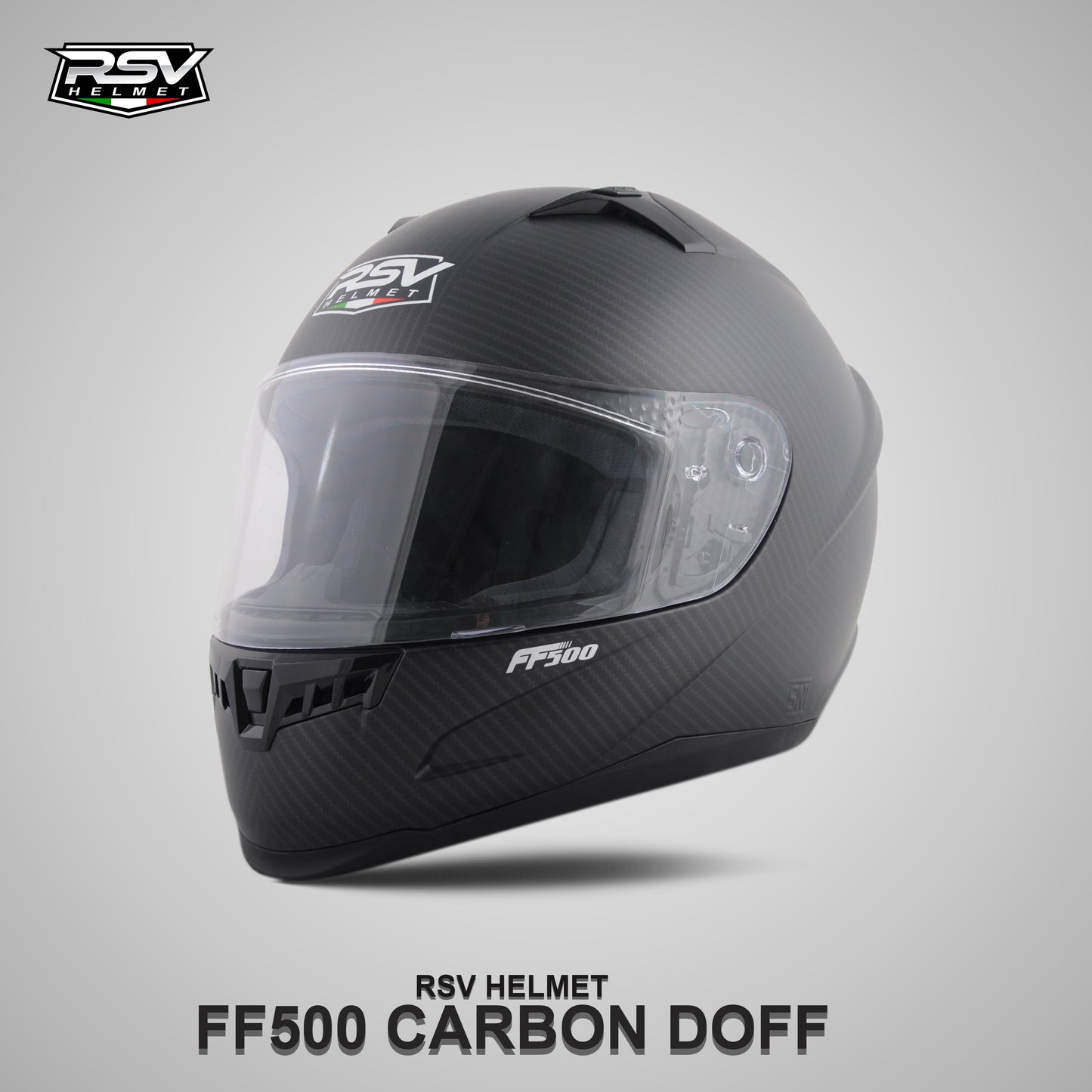 RSV FF500 CARBON DOFF BUNDLING WITH VISOR DARKSMOKE / IRIDIUM SILVER