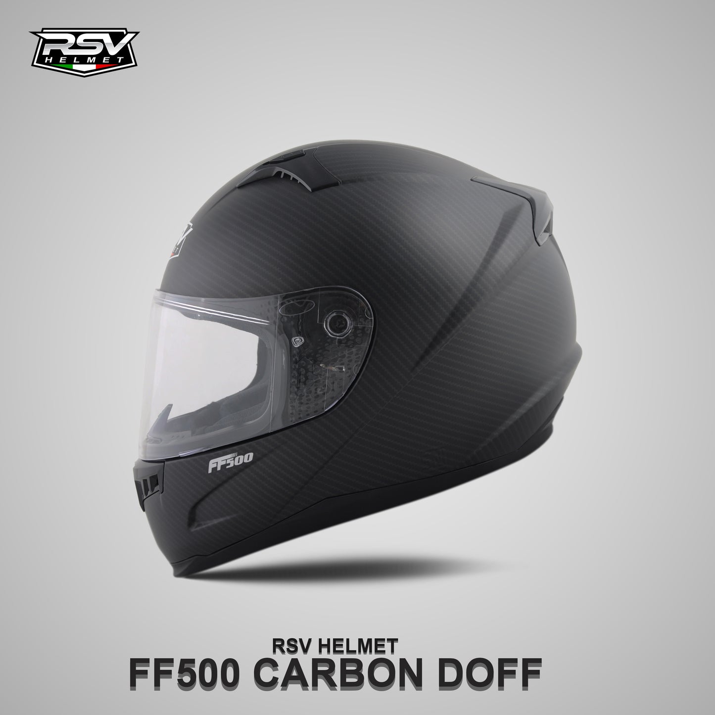 RSV FF500 CARBON DOFF BUNDLING WITH VISOR DARKSMOKE / IRIDIUM SILVER