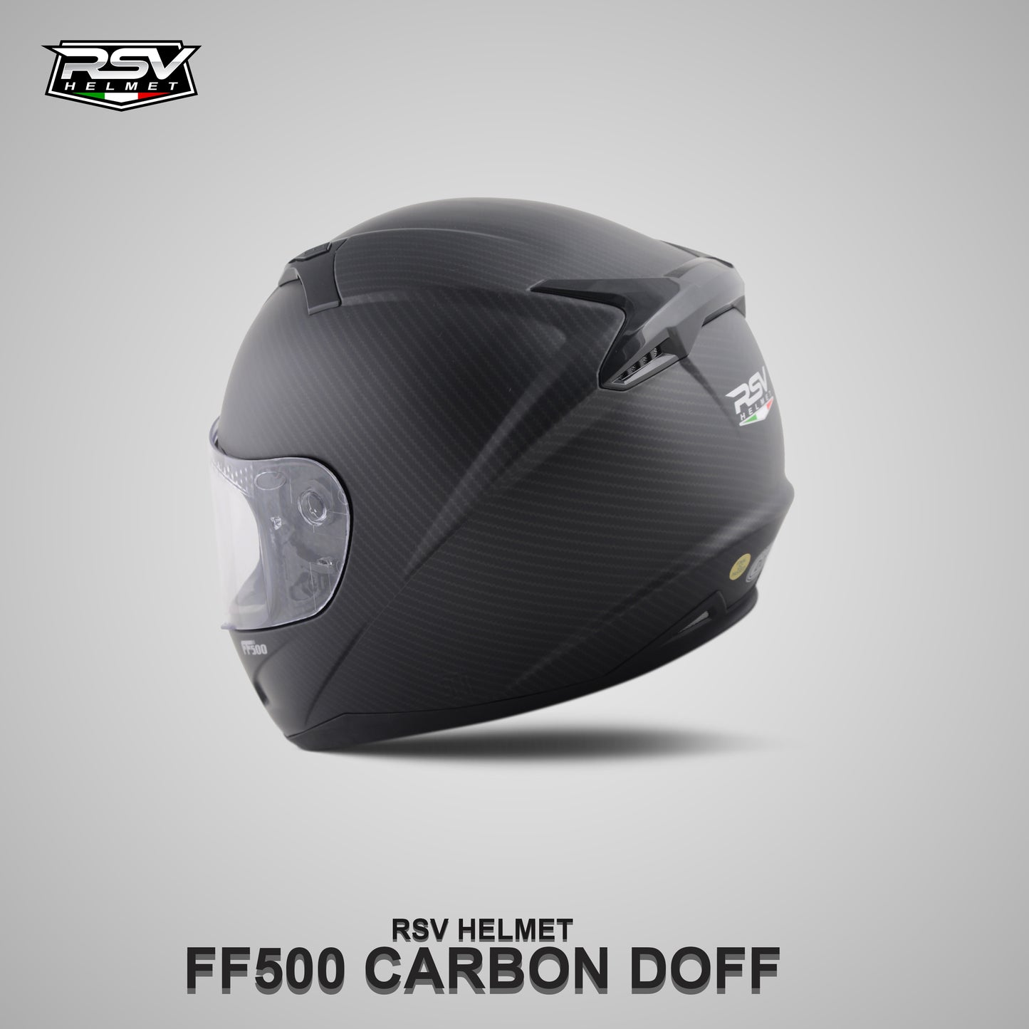 RSV FF500 CARBON DOFF BUNDLING WITH VISOR DARKSMOKE / IRIDIUM SILVER