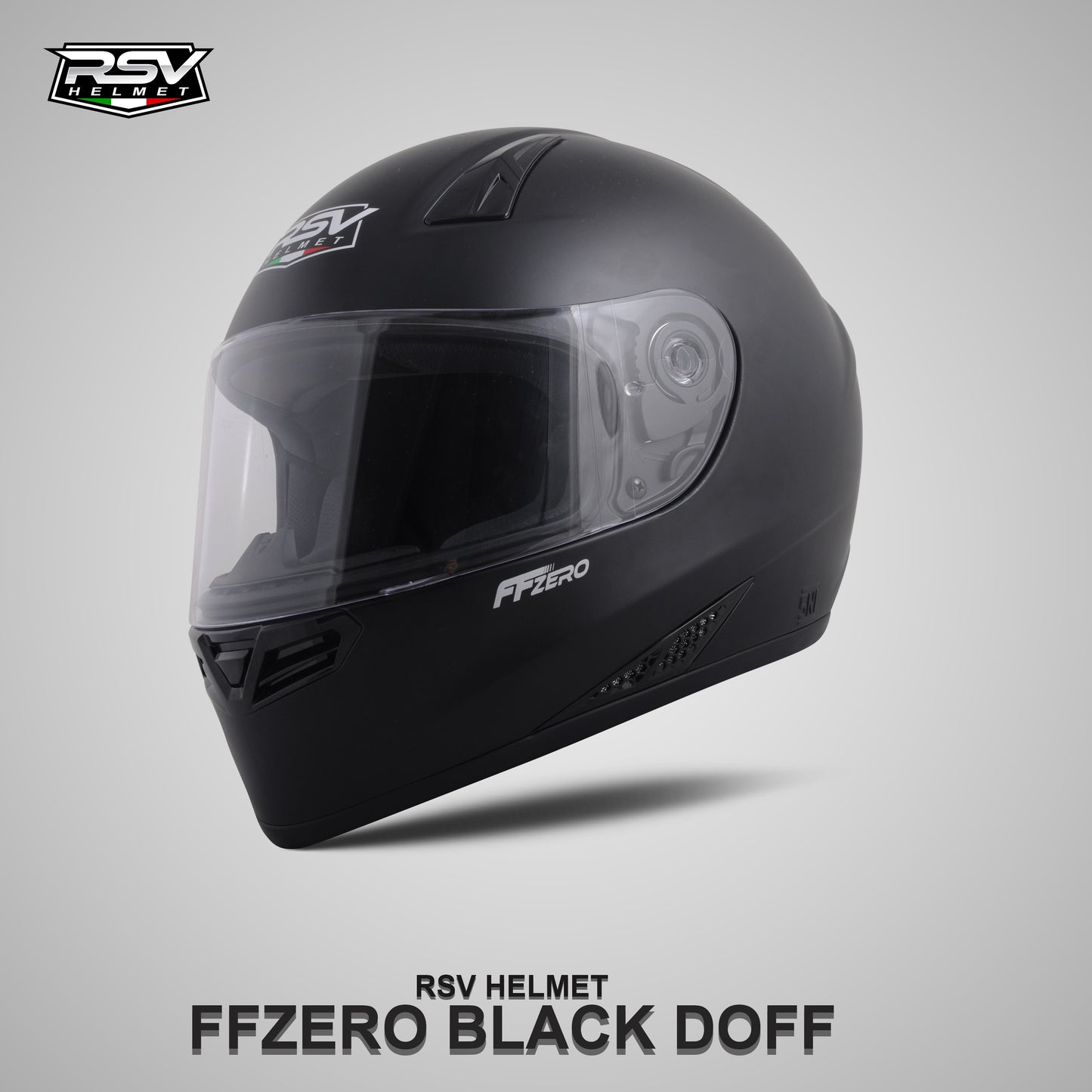 RSV FFZERO BLACK DOFF BUNDLING WITH VISOR DARKSMOKE / IRIDIUM SILVER