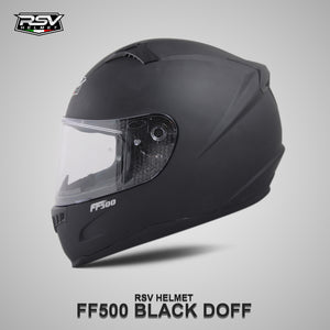 HELM RSV FF500 BLACK DOFF BUNDLING WITH JAKET RSV