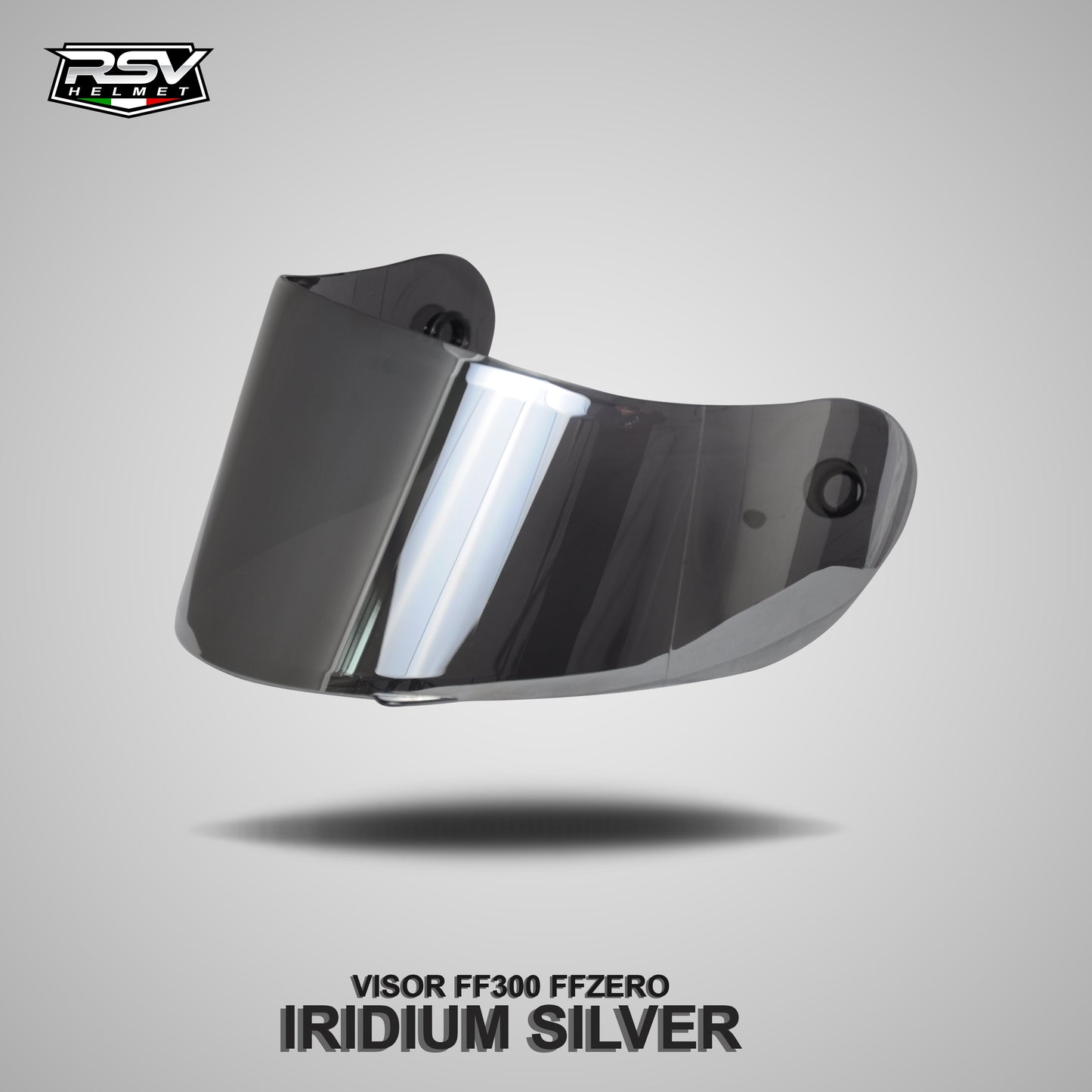 RSV FF300 GUNMETAL GLOSSY BUNDLING WITH VISOR DARKSMOKE / IRIDIUM SILVER